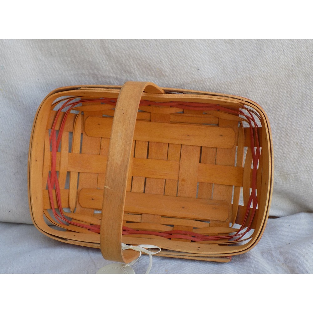 Mother's Day Early Blossoms Basket w/ Liner Protector & Charm Longaberger Basket - Picture 9 of 10